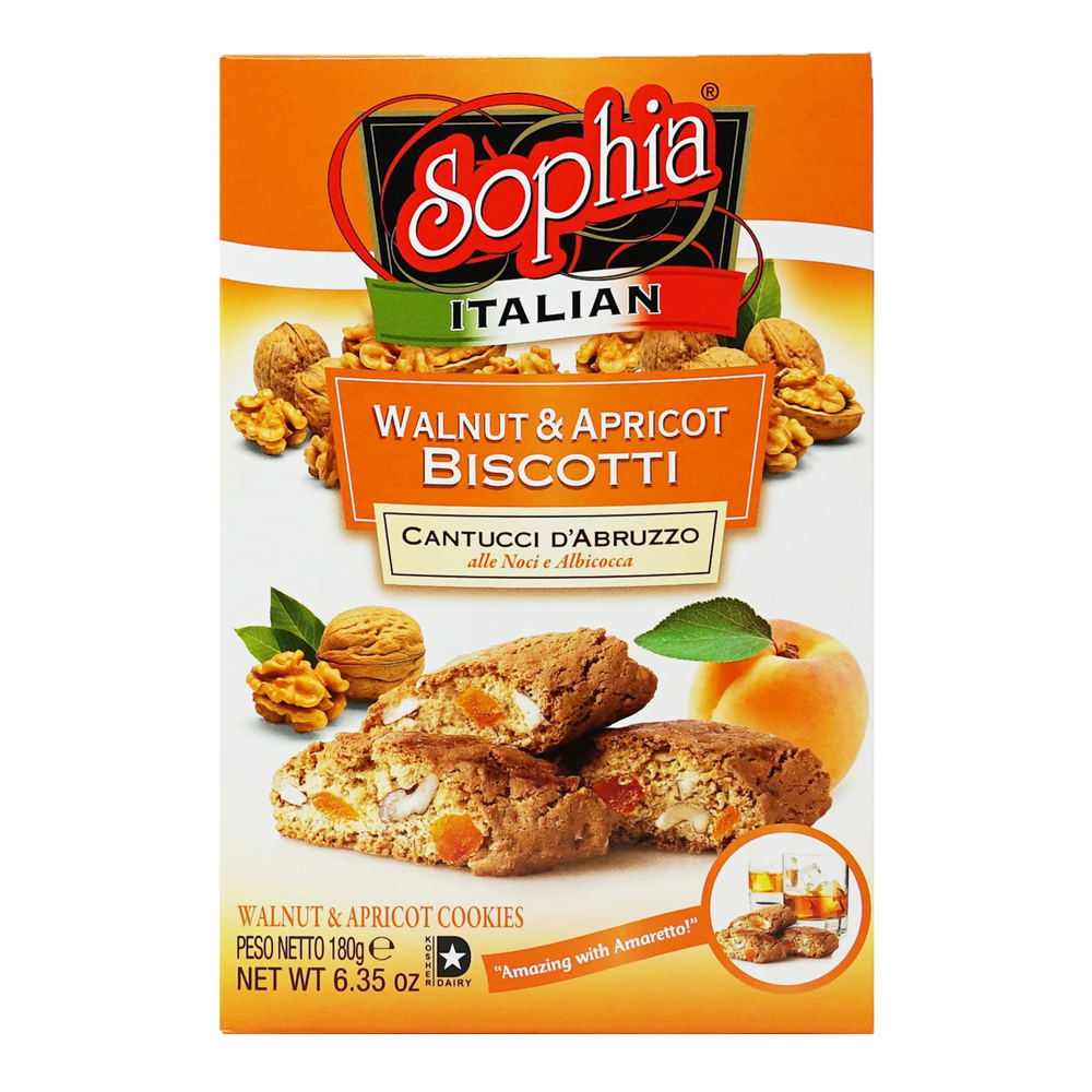 Biscotti Cantuccini Walnut Apricot – 6.35 oz (180gr)